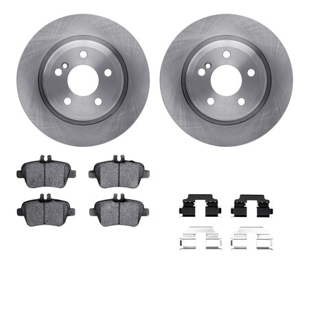 Rear - Dynamic Friction Company Brake Rotors with 3000 Ceramic Brake Pads and Hardware Kit 6312-63183